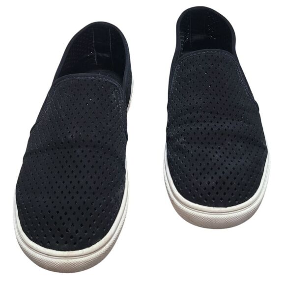 Black Perforated Slip On Sneaker - Picture 2 of 6
